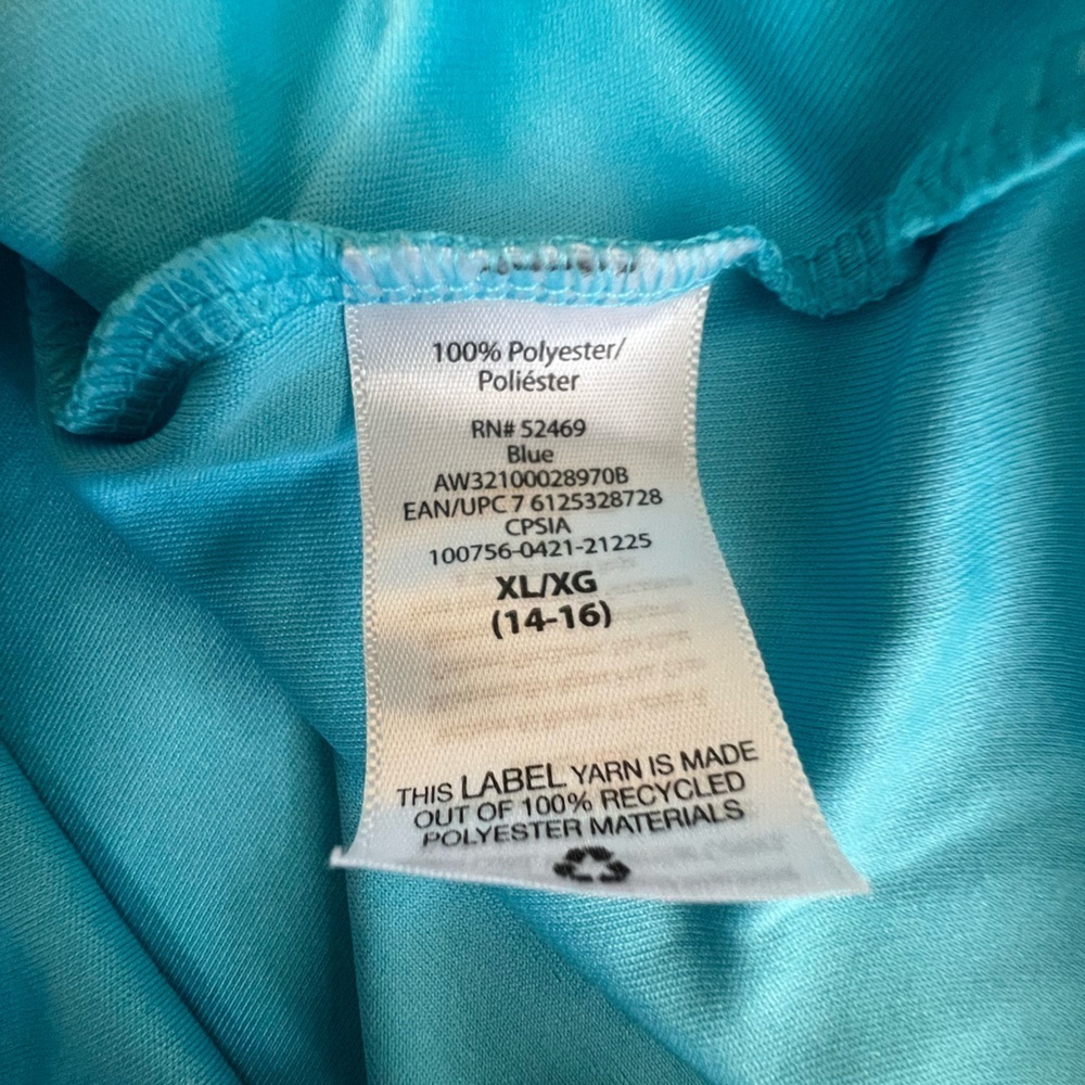 ATHLETIC WORKS BOYS BLUE LONG SLEEVE GRAPHIC SHIRT SIZE XL (14-16). Polyester - Picture 4 of 5